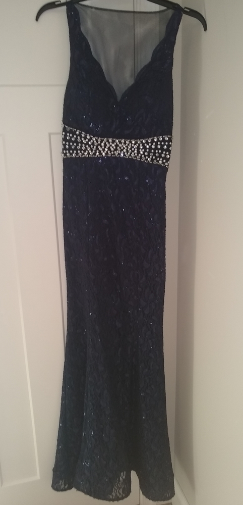 Long Navy Formal gown
